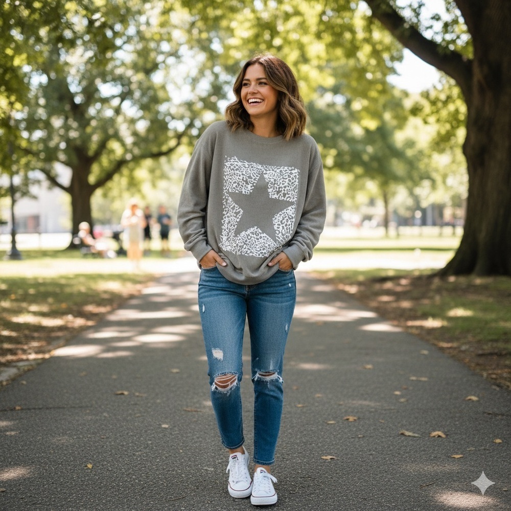 Heather Gray Knit Top